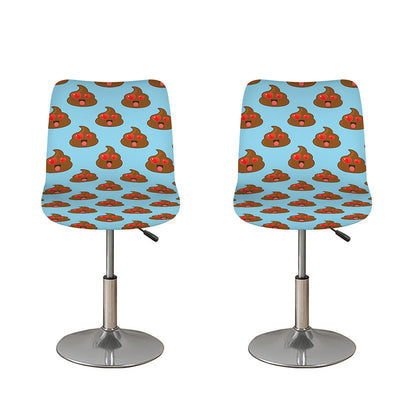 Lovely Poop Pattern Print Bar Stool Covers