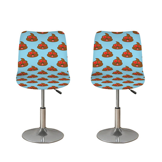Lovely Poop Pattern Print Bar Stool Covers