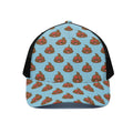 Lovely Poop Pattern Print Black Mesh Trucker Hat