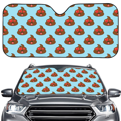 Lovely Poop Pattern Print Car Windshield Sun Shade