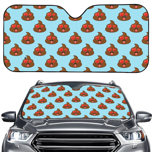 Lovely Poop Pattern Print Car Windshield Sun Shade