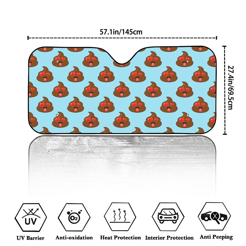 Lovely Poop Pattern Print Car Windshield Sun Shade
