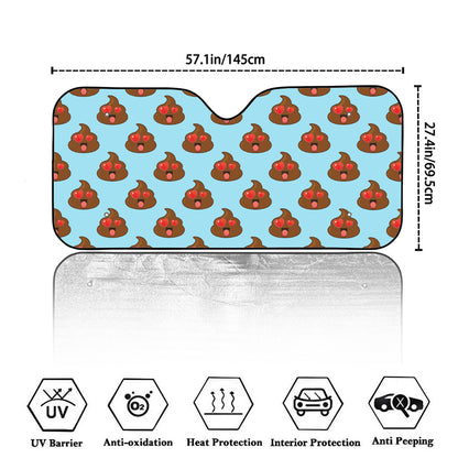 Lovely Poop Pattern Print Car Windshield Sun Shade