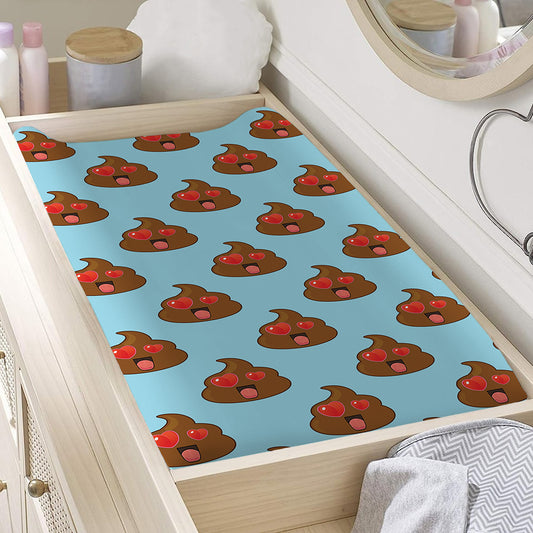 Lovely Poop Pattern Print Changing Pad Cover