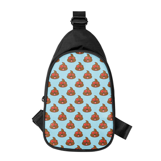 Lovely Poop Pattern Print Chest Bag
