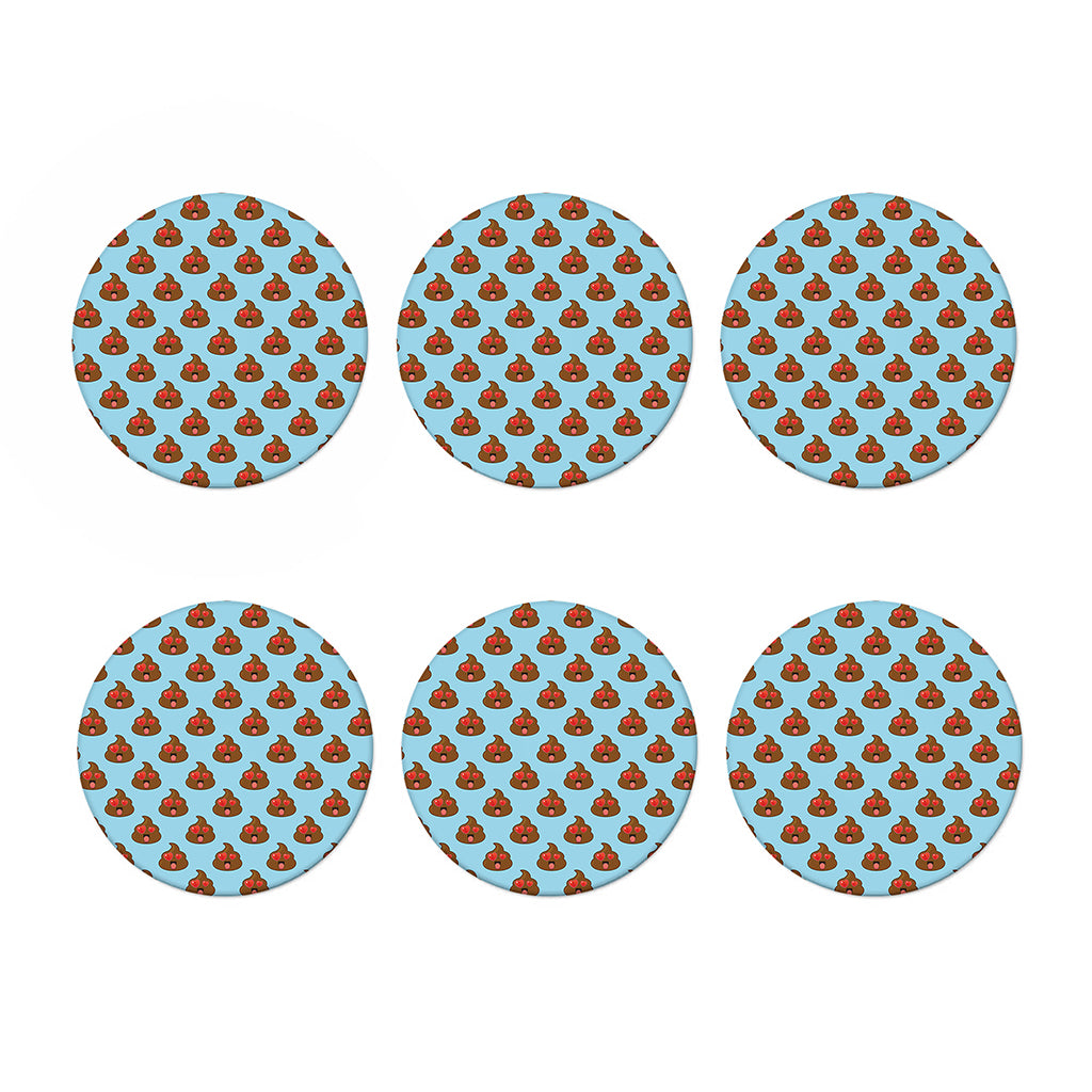 Lovely Poop Pattern Print Coaster Set