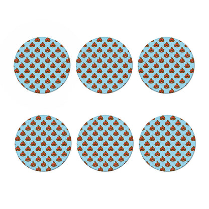 Lovely Poop Pattern Print Coaster Set