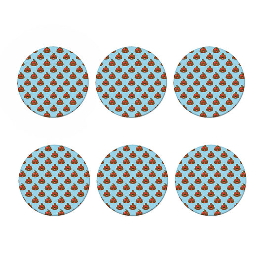 Lovely Poop Pattern Print Coaster Set