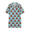 Lovely Poop Pattern Print Cotton Hawaiian Shirt
