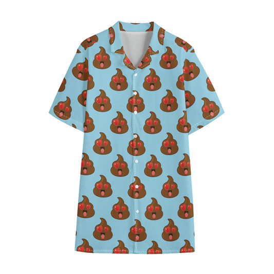 Lovely Poop Pattern Print Cotton Hawaiian Shirt