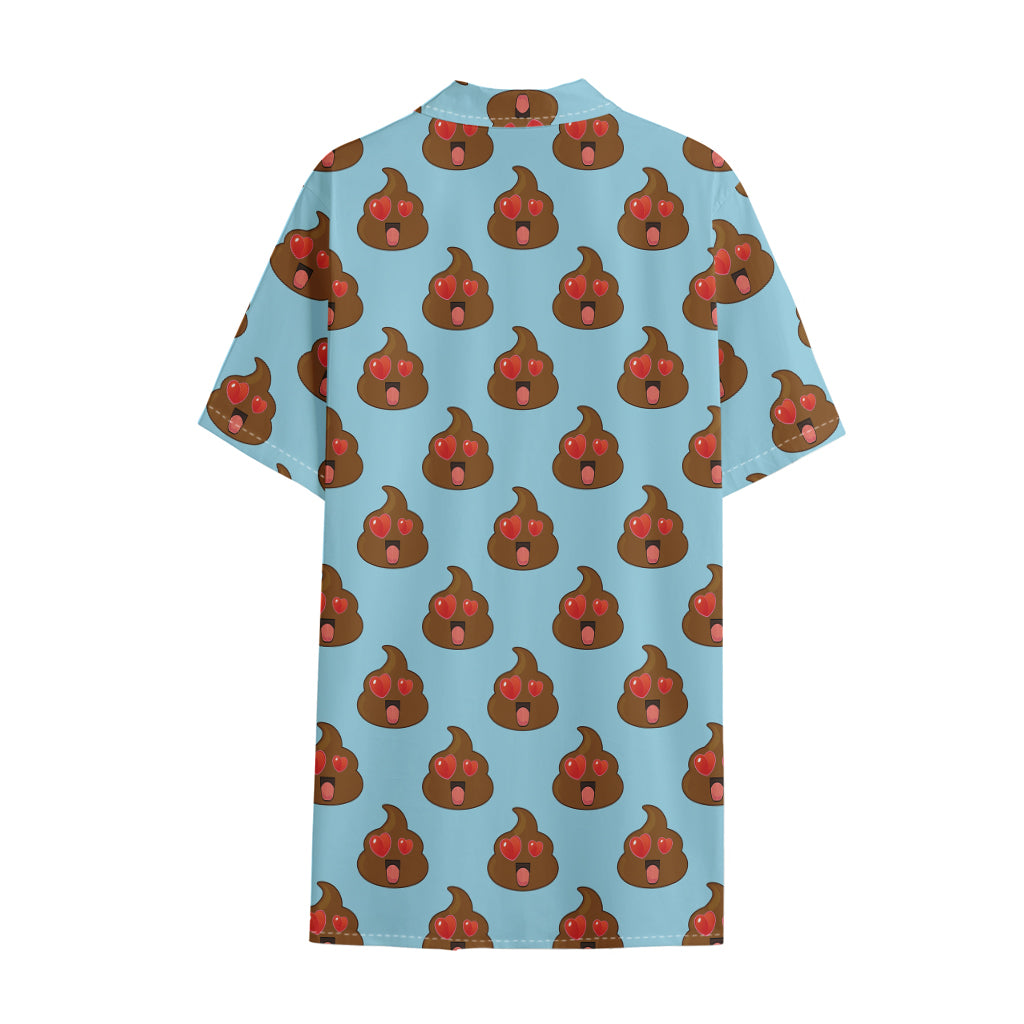 Lovely Poop Pattern Print Cotton Hawaiian Shirt