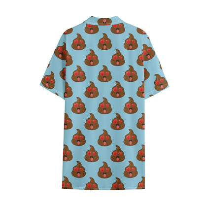 Lovely Poop Pattern Print Cotton Hawaiian Shirt