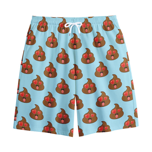 Lovely Poop Pattern Print Cotton Shorts