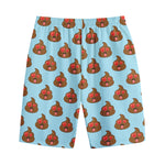 Lovely Poop Pattern Print Cotton Shorts
