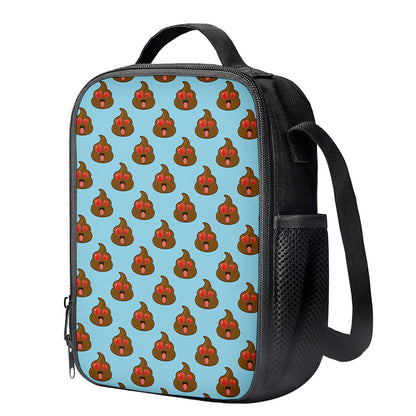Lovely Poop Pattern Print Crossbody Lunch Bag