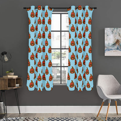 Lovely Poop Pattern Print Curtain