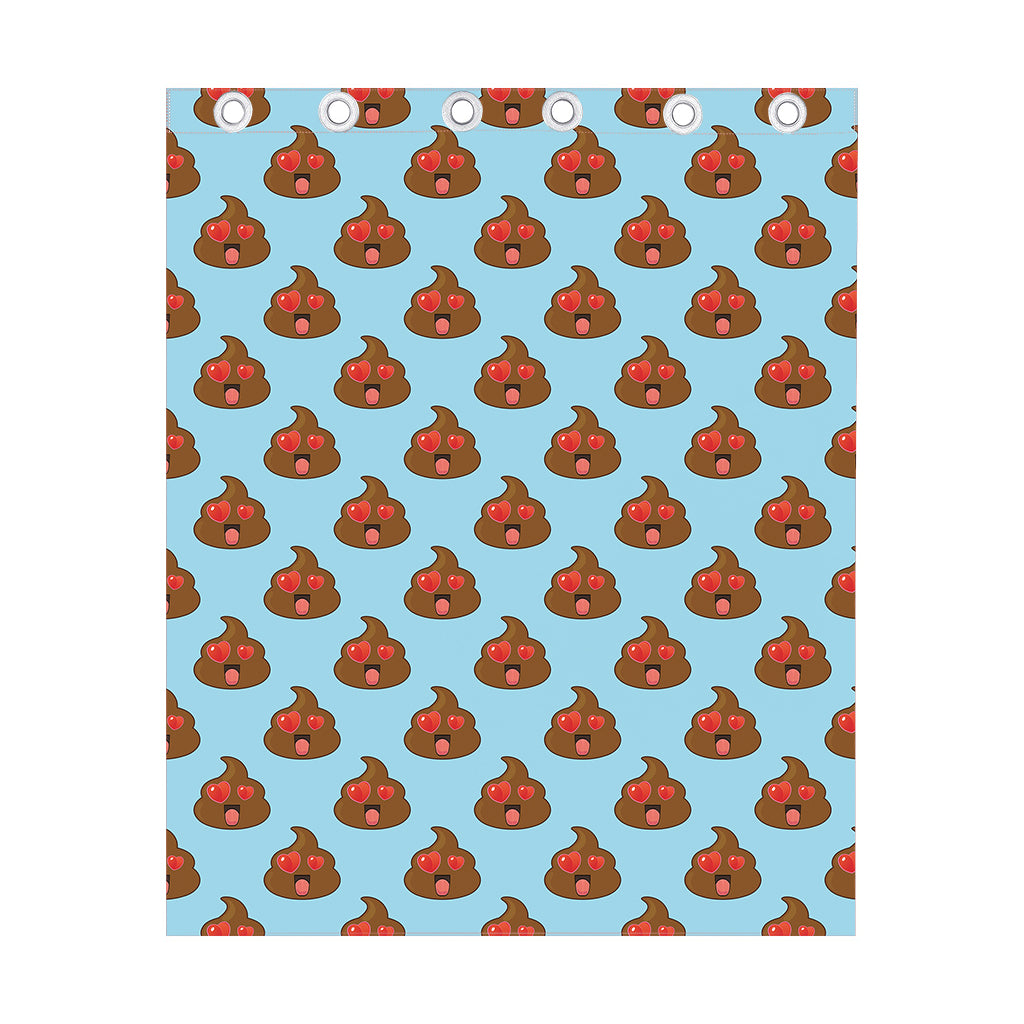 Lovely Poop Pattern Print Curtain