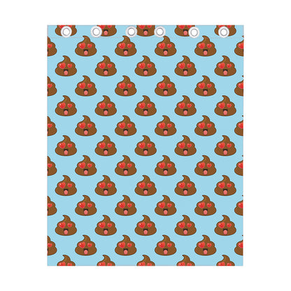 Lovely Poop Pattern Print Curtain