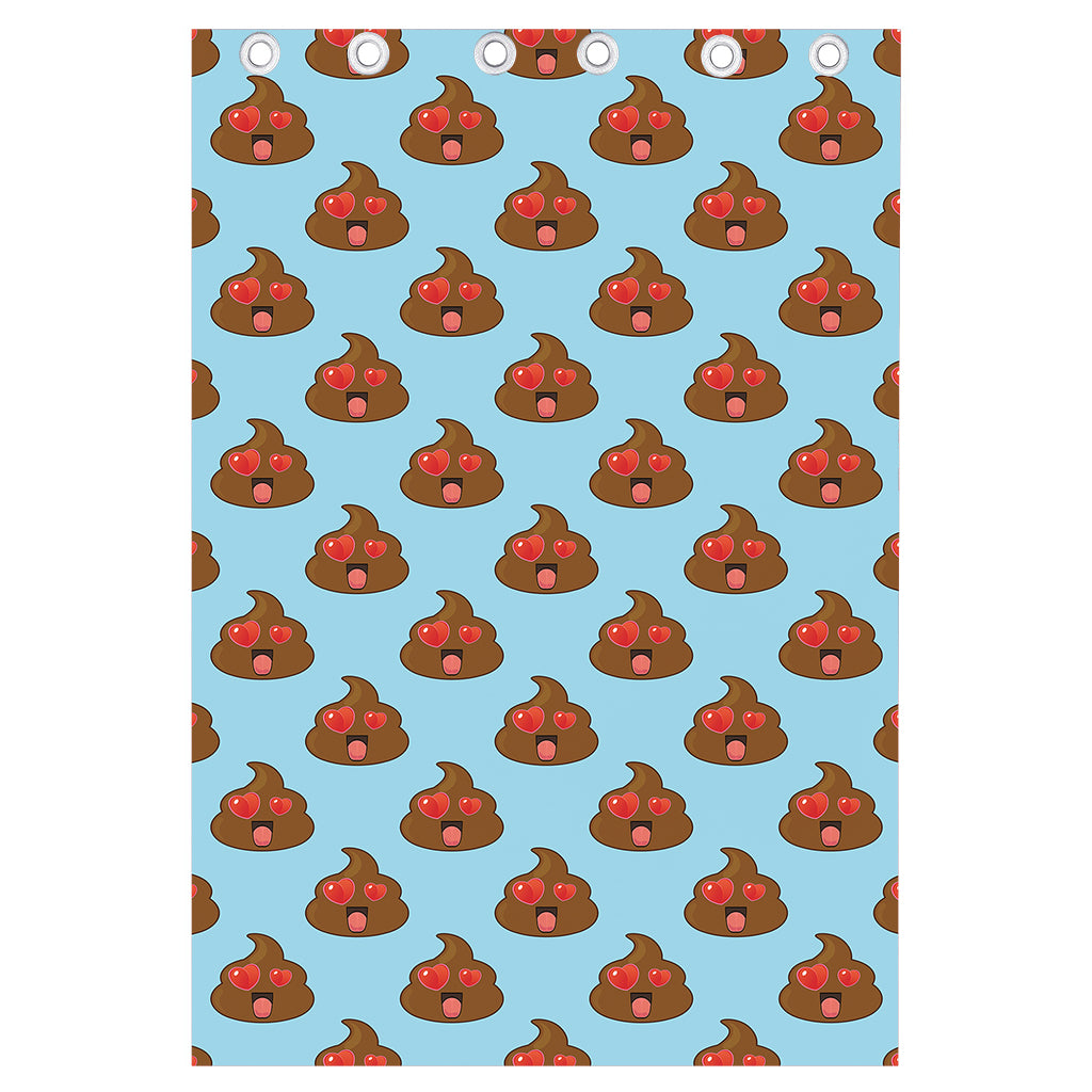 Lovely Poop Pattern Print Curtain