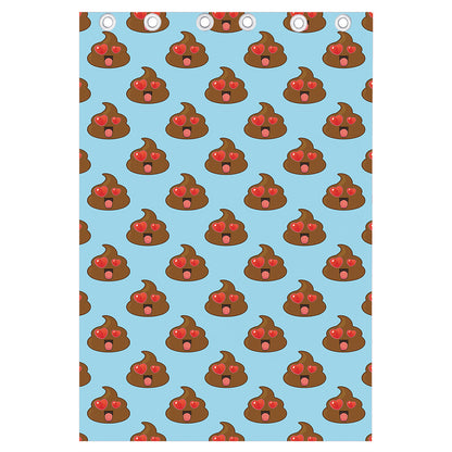 Lovely Poop Pattern Print Curtain