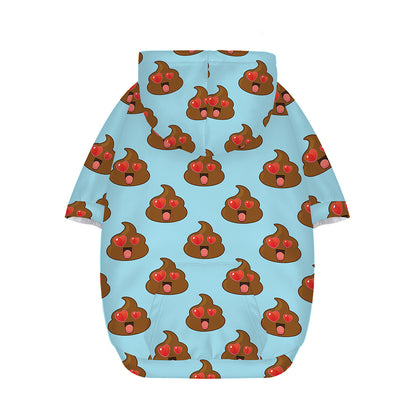 Lovely Poop Pattern Print Dog Zip Up Hoodie