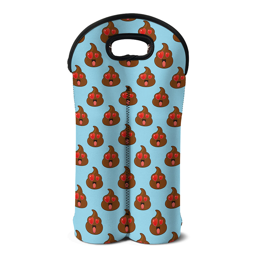 Lovely Poop Pattern Print Double Neoprene Wine Tote