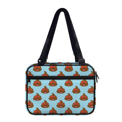 Lovely Poop Pattern Print Double Strap Bible Bag