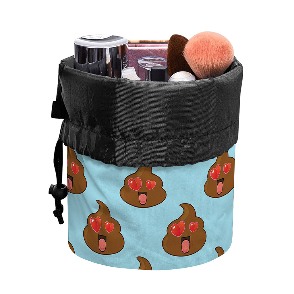 Lovely Poop Pattern Print Drawstring Makeup Bag