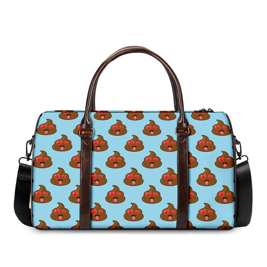 Lovely Poop Pattern Print Duffle Bag