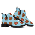 Lovely Poop Pattern Print Flat Ankle Boots