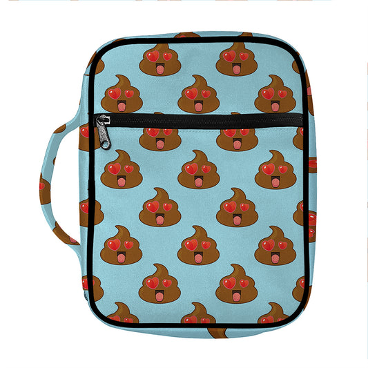Lovely Poop Pattern Print Front Pocket Bible Bag