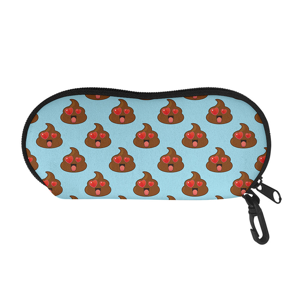Lovely Poop Pattern Print Glasses Case