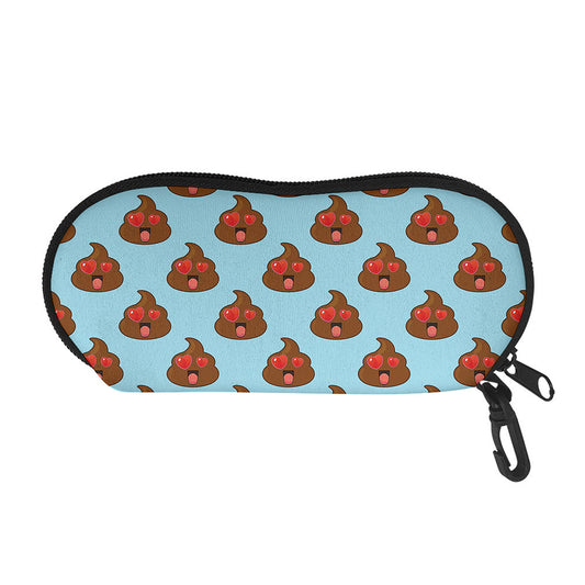 Lovely Poop Pattern Print Glasses Case