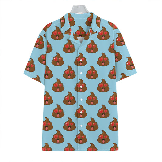 Lovely Poop Pattern Print Hawaiian Shirt