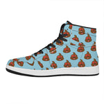 Lovely Poop Pattern Print High Top Leather Sneakers