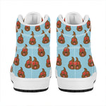 Lovely Poop Pattern Print High Top Leather Sneakers