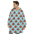 Lovely Poop Pattern Print Hoodie Blanket