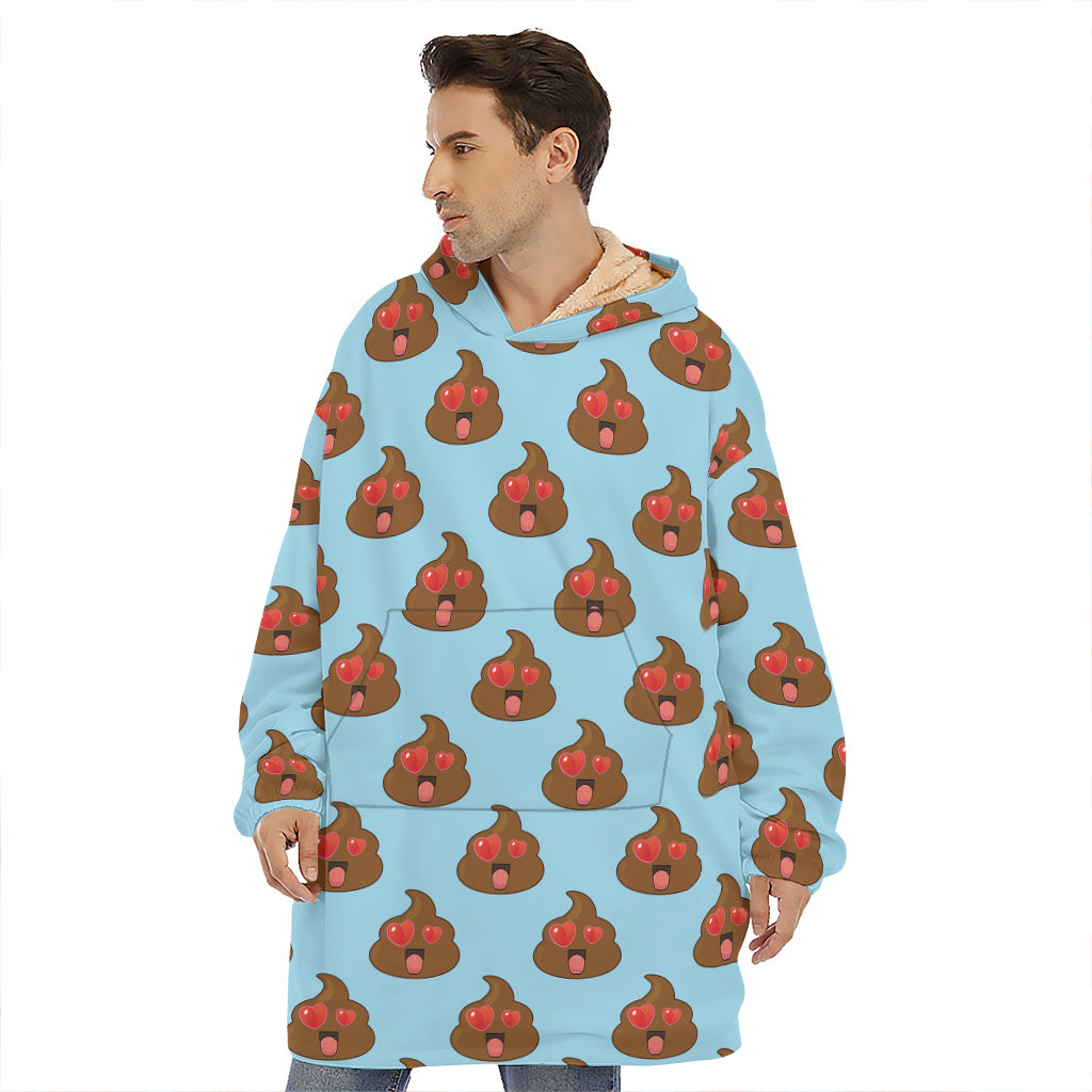 Lovely Poop Pattern Print Hoodie Blanket