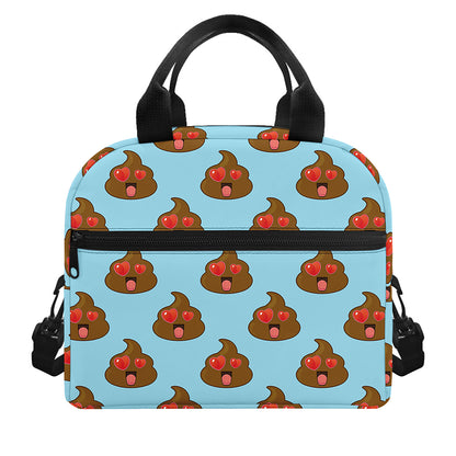 Lovely Poop Pattern Print Insulated Lunch Bag