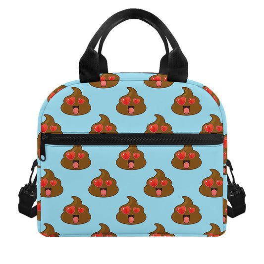 Lovely Poop Pattern Print Insulated Lunch Bag