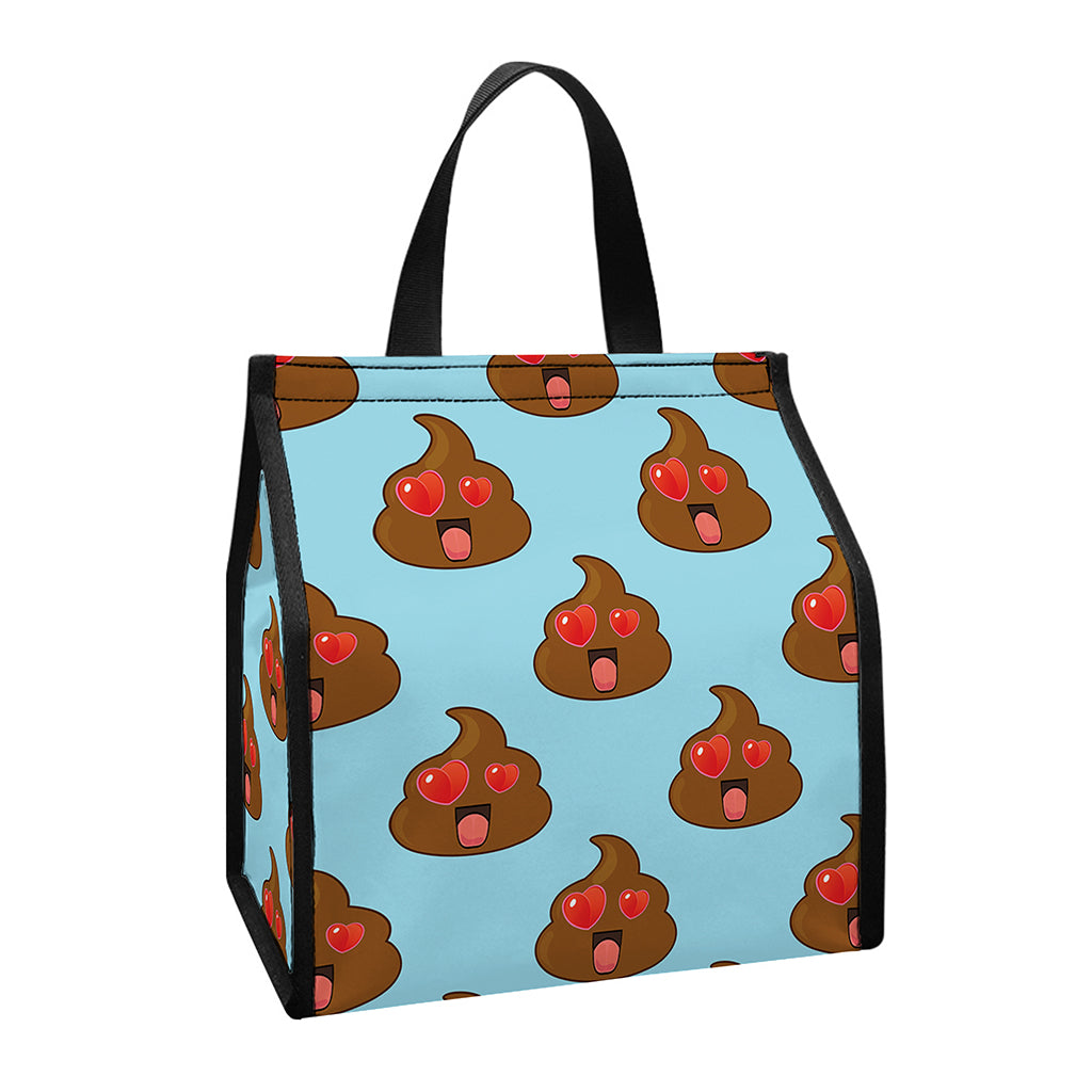 Lovely Poop Pattern Print Insulated Lunch Tote