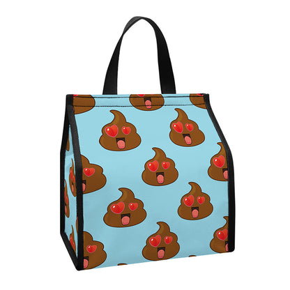 Lovely Poop Pattern Print Insulated Lunch Tote