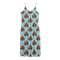 Lovely Poop Pattern Print Jersey Midi Cami Dress