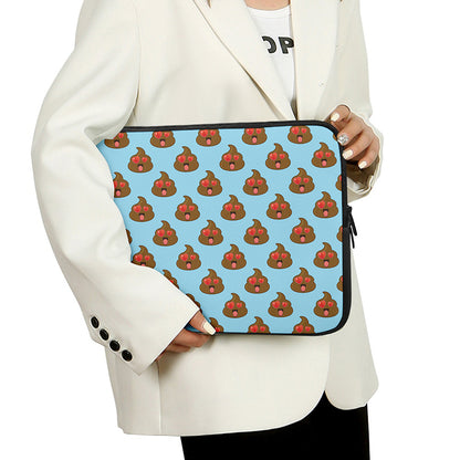 Lovely Poop Pattern Print Laptop Sleeve
