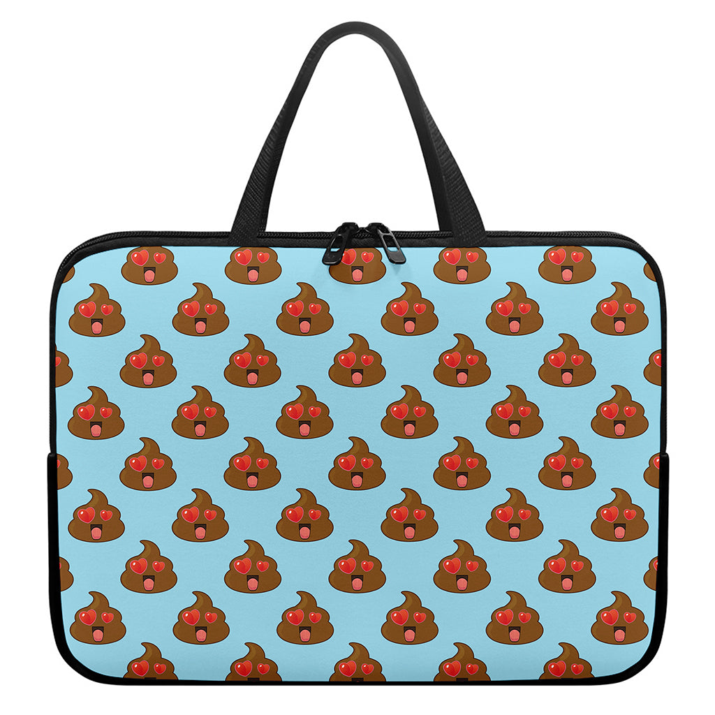 Lovely Poop Pattern Print Laptop Sleeve With Handle