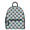 Lovely Poop Pattern Print Leather Backpack