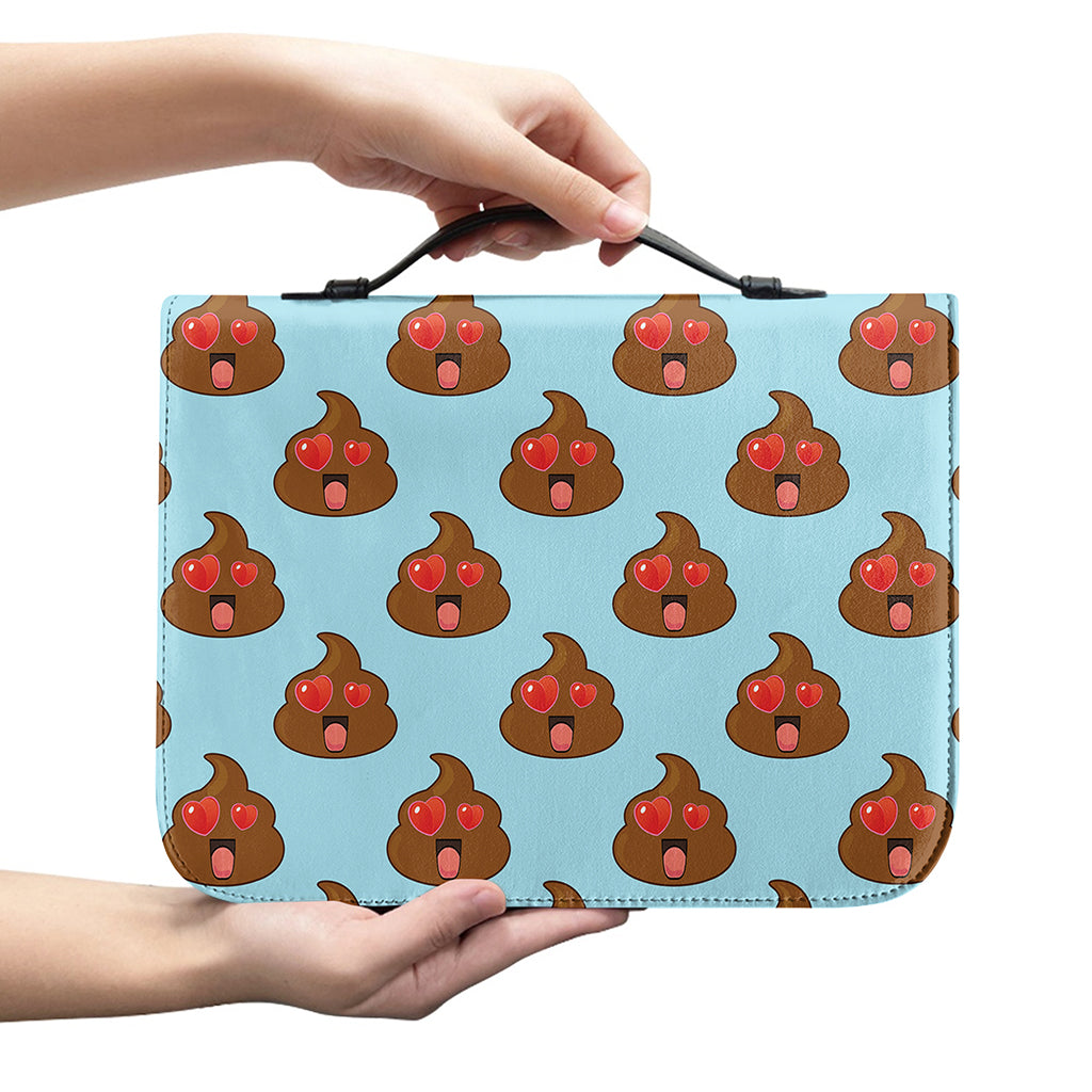 Lovely Poop Pattern Print Leather Bible Cover