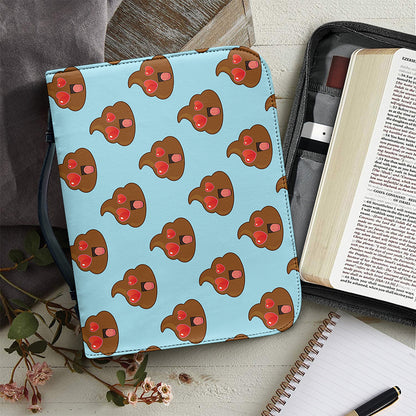 Lovely Poop Pattern Print Leather Bible Cover
