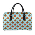 Lovely Poop Pattern Print Leather Duffel Bag