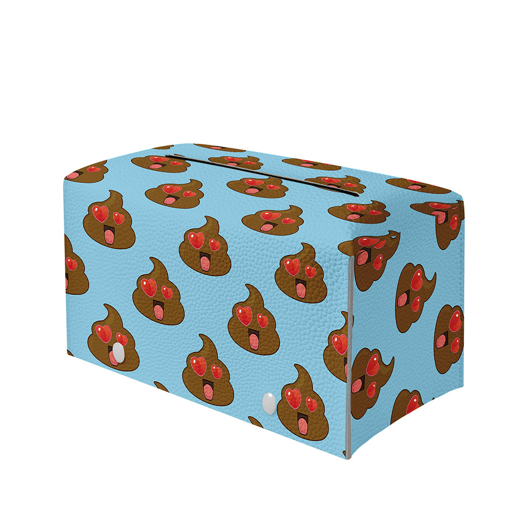 Lovely Poop Pattern Print Leather Tissue Box Cover